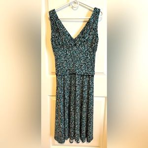Scarlett NWOT turquoise/black/white dress